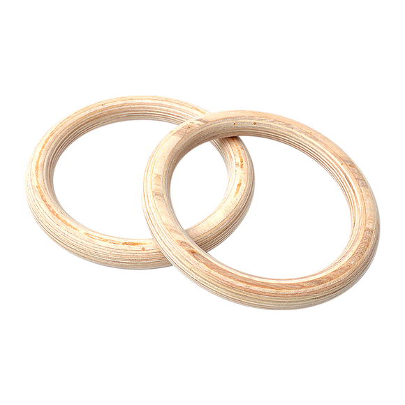 235mm Wooden Gymnastic Rings – Olympic Gym Strength Training & Fitness