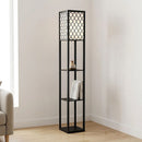 Shelf Floor Lamp - Shade Diffused Light Source with Open-Box Shelves-2