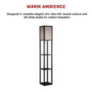 Shelf Floor Lamp - Shade Diffused Light Source with Open-Box Shelves-8