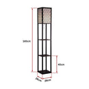 Shelf Floor Lamp - Shade Diffused Light Source with Open-Box Shelves-9