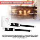 1000KG 20W Solar Double Swing Auto Motor Remote Gate Opener-4