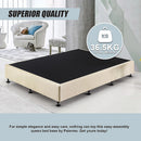 Palermo Queen Ensemble Bed Base Platinum Natural Sand Linen Fabric-7