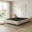 Palermo Queen Ensemble Bed Base Platinum Natural Sand Linen Fabric-2