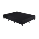 Palermo Queen Ensemble Bed Base Midnight Black Linen Fabric-6