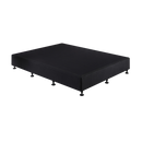 Palermo King Single Ensemble Bed Base Midnight Black Linen Fabric-1