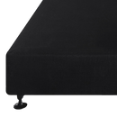 Palermo King Single Ensemble Bed Base Midnight Black Linen Fabric-6