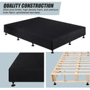 Palermo King Single Ensemble Bed Base Midnight Black Linen Fabric-9