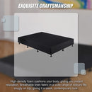 Palermo King Single Ensemble Bed Base Midnight Black Linen Fabric-11
