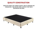 Palermo King Single Ensemble Bed Base Platinum Natural Sand Linen Fabric-8