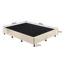 Palermo King Single Ensemble Bed Base Platinum Natural Sand Linen Fabric-9