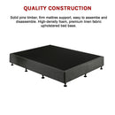 Palermo King Single Ensemble Bed Base Platinum Graphite Linen Fabric-8