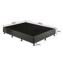 Palermo King Single Ensemble Bed Base Platinum Graphite Linen Fabric-9
