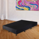 Palermo King Ensemble Bed Base Midnight Black Linen Fabric-7
