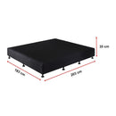 Palermo King Ensemble Bed Base Midnight Black Linen Fabric-12
