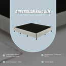 Palermo King Ensemble Bed Base Platinum Light Grey Linen Fabric-10