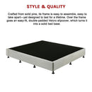 Palermo King Ensemble Bed Base Platinum Light Grey Linen Fabric-12