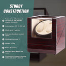 Automatic Dual Watch Winder Wood Display Box Case Motor Rotation Storage-10