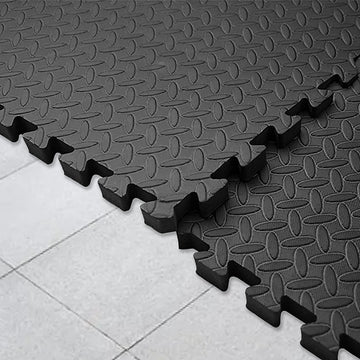 12 Tiles EVA Rubber Foam Gym Mat 60x60cm – 2.5cm Thick Fitness Flooring Set - 0