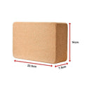 2 x Cork Yoga Block Set Natural Exercise Brick Support for Balance, Stretching and Stability-12