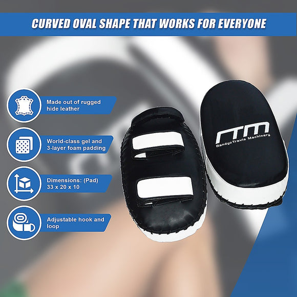 MMA Kick Boxing Pads Curved Strike Shield Muay Thai Punching Focus Pad