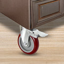4 X 5" Heavy Duty 400kg Swivel Castor Wheels Trolley Furniture Caster All Brake-4
