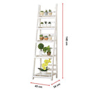 5 Tier Wooden Ladder Shelf Stand Storage Book Shelves Shelving Display Rack-8