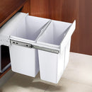 Pull Out Bin Kitchen Double Dual Slide Garbage Rubbish Waste 10L+20L-2