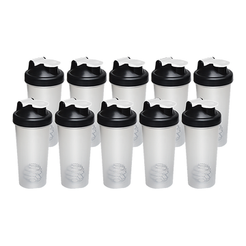 10x 700ml Protein Shaker Bottles – Gym Supplement Blender Mixer Shake Cups