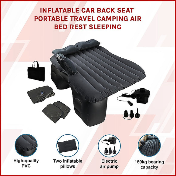 Inflatable Car Back Seat Mattress – Portable Travel Air Bed for Camping & Sleeping
