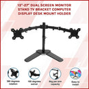 13"-27" Dual Screen Monitor Stand TV Bracket Computer Display Desk Mount Holder-3