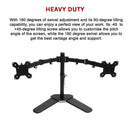 13"-27" Dual Screen Monitor Stand TV Bracket Computer Display Desk Mount Holder-10