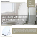 Quick Release Soft Close Toilet Seat White Bathroom Heavy Duty-9