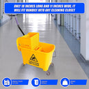 20L Deluxe Mop Wringer Bucket Side Press Janitor Commercial Cleaning-10