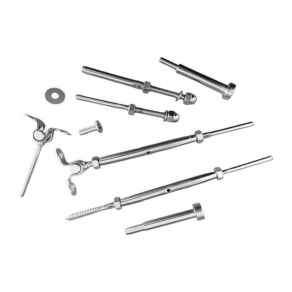 Stainless Steel Wire Rope DIY Balustrade Kit Jaw/Swage Fork Turnbuckle - 10 pack
