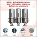 1500ml Shower Liquid Soap Body Lotion Gel Shampoo Bathroom Dispenser-3