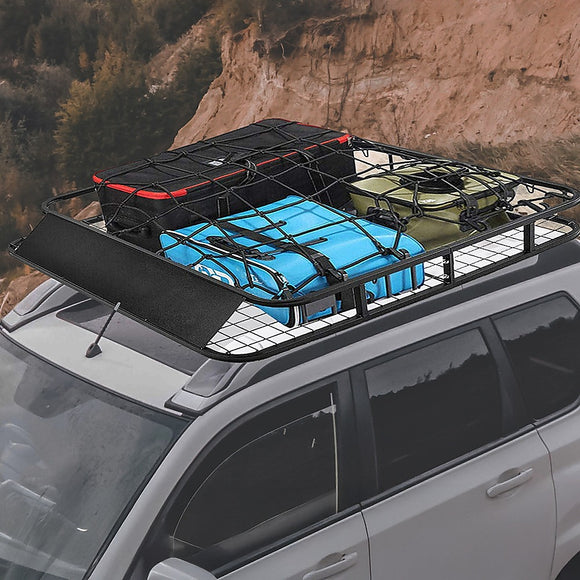 Universal Roof Rack Basket - Car Luggage Carrier Steel Cage Vehicle Cargo