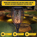 10 Pack Solar Torch Lights 96 LED Flickering Lighting Dancing Flame Garden Lamp-10