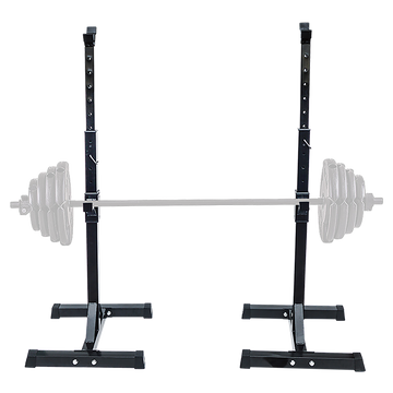 Adjustable Squat Rack Pair Steel Barbell Bench Press Stands Gym Home