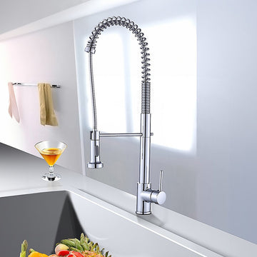 Basin Mixer Pull-Out Kitchen Tap Faucet Laundry Sink - 0