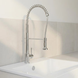 Basin Mixer Pull-Out Kitchen Tap Faucet Laundry Sink - 0