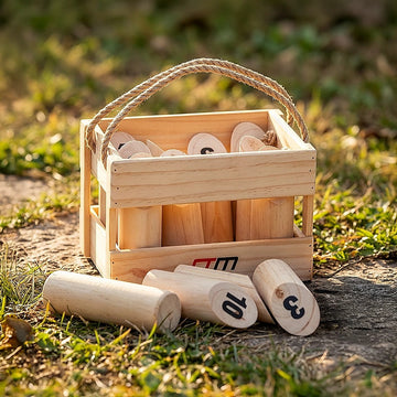 Number Toss Wooden Set Outdoor Games with Carry Case - 0