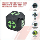 Archery 3D Dice Target Cube Reusable 18 Sides 23CM Self Healing XPE Foam Target-3