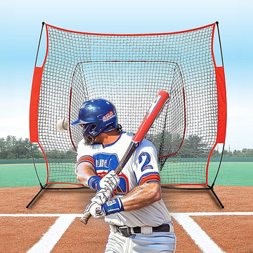 Portable Baseball Training Net Stand Softball Practice Sports Tennis - 0