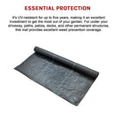 Heavy Duty Weed Control PP Woven Fabric Weed Mat Gardening Plant 1.83m x 30m-5