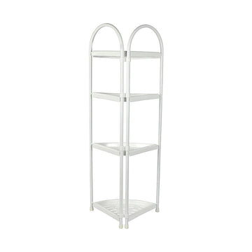Shower Corner Shelf White Caddy Bathroom Shelves Organiser Bath Storage Rack 4