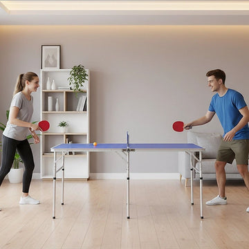 152cm Portable Tennis Table, Folding Ping Pong Table Game Set - 0
