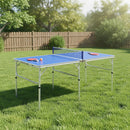 152cm Portable Tennis Table, Folding Ping Pong Table Game Set-2