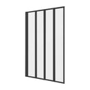 4 Fold Black Folding Bath Shower Screen Door Panel 1000 x 1400mm-1