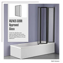 4 Fold Black Folding Bath Shower Screen Door Panel 1000 x 1400mm-8