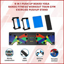 9 in 1 Push Up Board Yoga Bands Fitness Workout Train Gym Exercise Pushup Stand-3